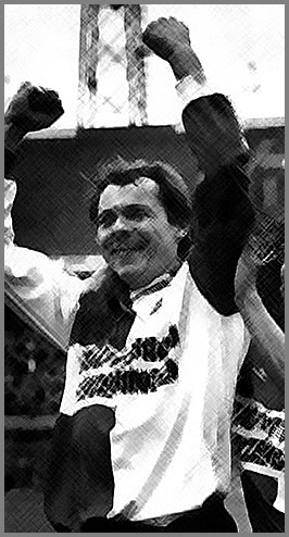 12 april 1993 - Spits József Kiprich heeft net met een hakballetje de 3-1 tegen Cambuur gescoord