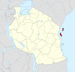 Location of Zanzibar