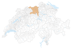 Location of Aargau