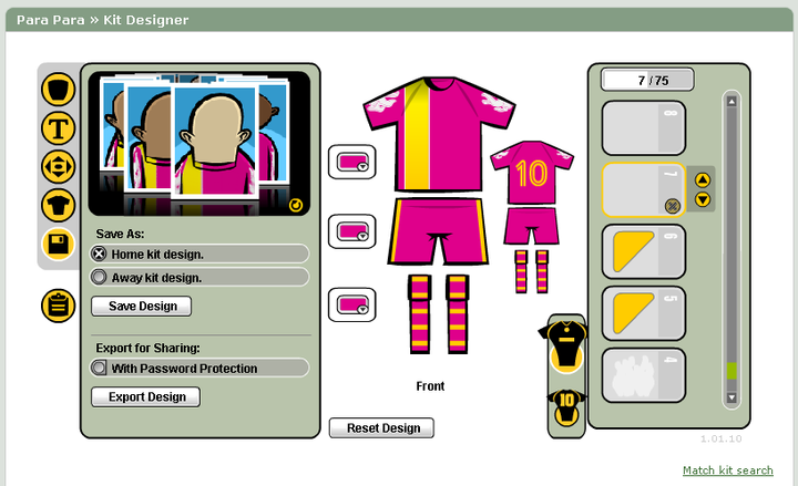 Match Kit Designer - Hattrick