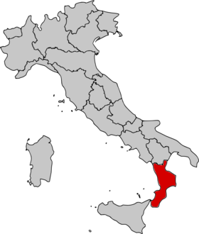 Location of Calabria